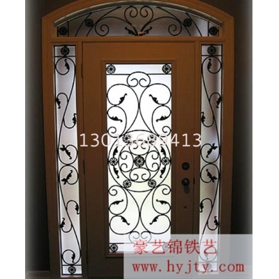 Wrought iron entrance doors