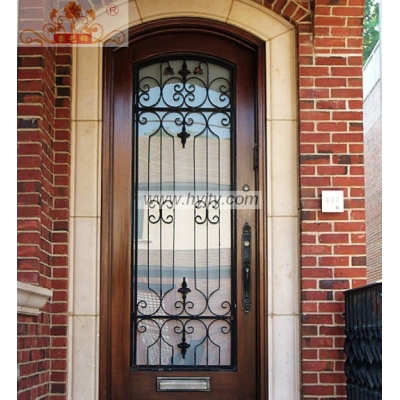 Wrought iron entrance doors
