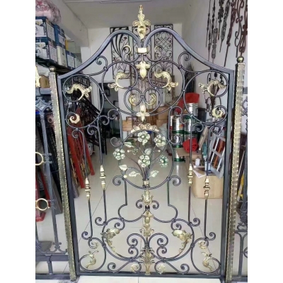 Small wrought iron courtyard gates
