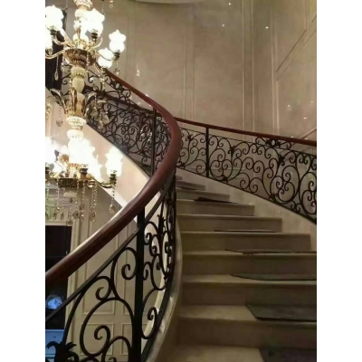 Iron art stair handrails