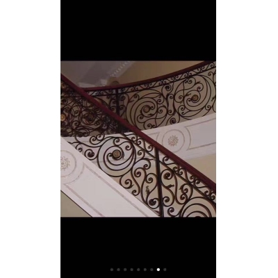 Iron art stair handrails